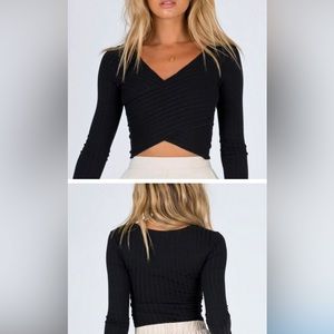 Princess Polly Crop Wrap Top
